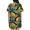 thumbnail image 3 of Picia Citrus Fruits Elegant Lemons Pajamas Sets for Women Soft Short-Sleeved Pjs with Lounge Shorts Two Piece Sleepwear-Large, 3 of 9