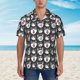 thumbnail image 2 of Fotbe HUSKY Face Camisa Hawaiana para Hombre Unisex – Camisa Casual de Verano con Botones de Manga Corta de Algodón y Lino,Small, 2 of 7