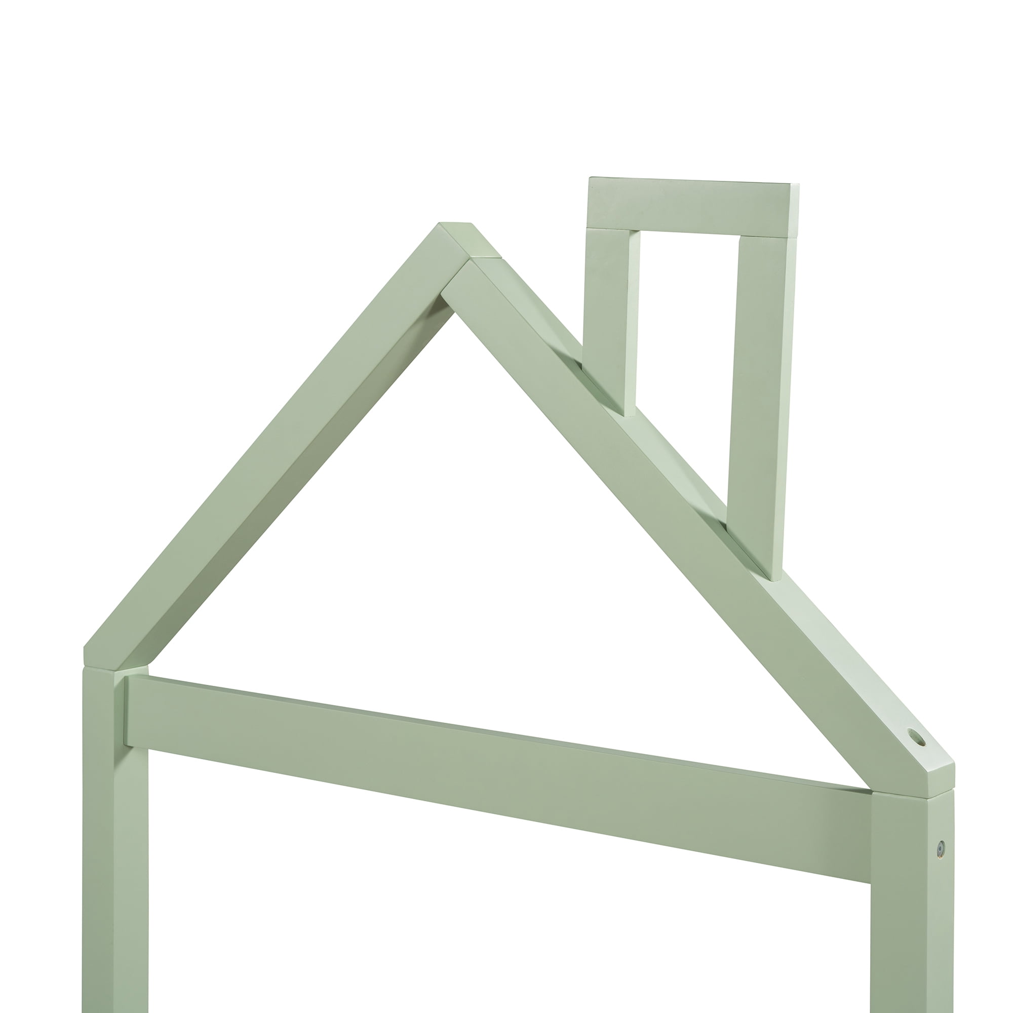 Aukfa Twin House Bed for Kids, Wood Platform Bed - Green