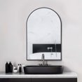 thumbnail image 3 of Neutypechic Arched Wall Mirror 36"x24" Bedroom Mirror Dressing Mirror Aluminum Alloy Frame,Black(Right Angle), 3 of 5