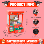 Bundaloo Claw Machine Arcade Game With Plushies | Candy Dispenser for Kids | Mini Toy Vending Machine with Sounds | Best Birthday & Christmas Gifts for Boys & Girls