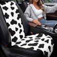 thumbnail image 4 of Eheartsgir Cow Print Car Front Seat Covers, Breathable Polyester Seat Protector for Universal Vehicle and Pet Travel, 4 of 7