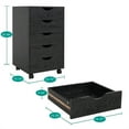 thumbnail image 6 of Naomi Home 5-Drawer Mobile Storage Cabinet for Bedroom or Office, Adult, Distressed Black, 6 of 10