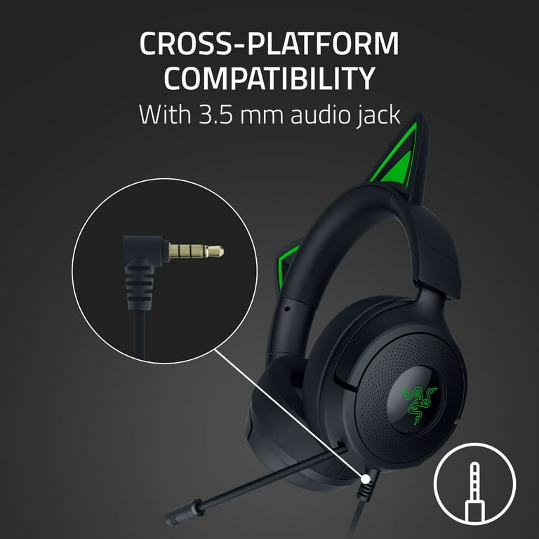 Razer Kraken Kitty V3 X Wired Kitty Headset for Gaming, 3.5mm