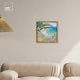 thumbnail image 3 of Vibrant Beach Colorful Coastal Canvas Wall Art by Art Remedy, Gold Floater Frame, 16"x16", 3 of 7