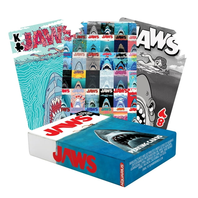 Pósters del 50 aniversario de Aquarius Jaws de Playing Cards Jaws