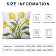 thumbnail image 6 of Shangniulu  Tulip Pillow Cover Spring Floral Throw Pillow Case Yellow Flower Embroidered Cushion Cover for Home Office Couch Car, 18 x 18 Inch, 6 of 6