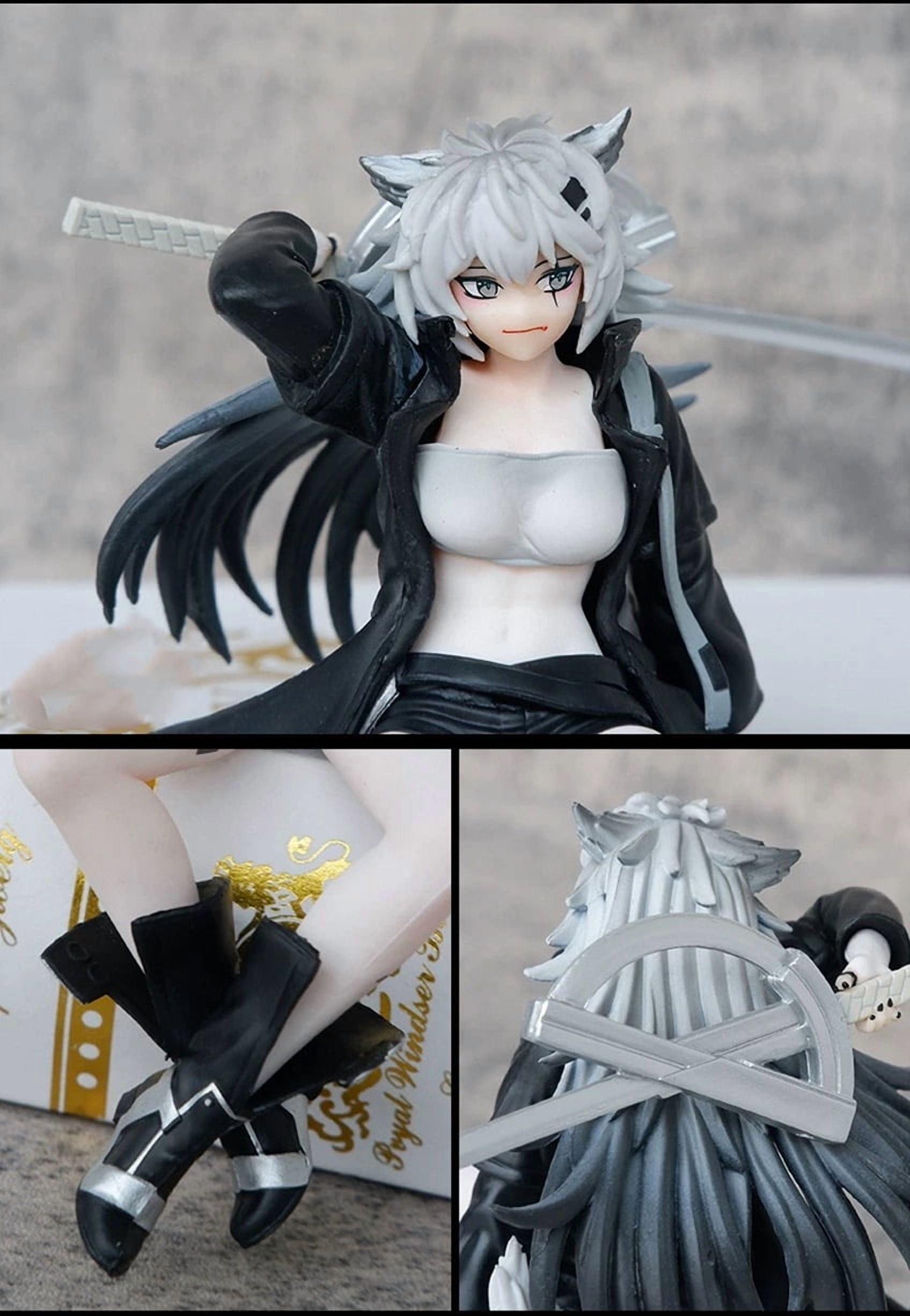 Newly Lappland Figure Sitting Posture Lappland Figures 14cm/5.6inch Handmade PVC Characters Decorations Collectible Handicrafts Souvenirs Anime Statues