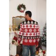 thumbnail image 5 of QDG Mens Ugly Christmas Sweater Reindeer Snowflakes Funny Fairisle Pullover Knit Crewneck, 5 of 8
