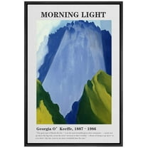 IDEA4WALL Framed Canvas Art Wall Decor Morning Light Master Aritst Georgia O' Keeffe Oil Painting Abstract Contemporary for Dorm Home Office - 16"x24"