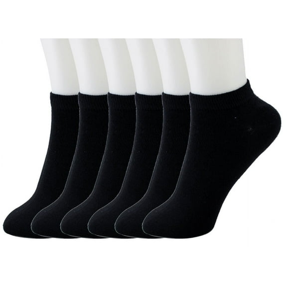 New lot 6-12 Pairs Ankle Quarter Crew Mens Womens Thin Socks Cotton Black Casual