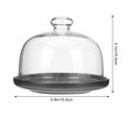 thumbnail image 2 of GOOHOCHY Dome Serving Platter Fruit Tasting Plate Dessert Tray with Lid 15X15CM Black, 2 of 8