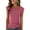 Watermelon Red, variant on Women's Summer Tops Crewneck Cap Sleeve Shirts Side Drawstring Ruched Casual Loose Fitted Solid Color Blouses Shirt