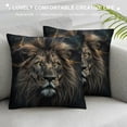 thumbnail image 3 of Orinice Lion Graphic Decorative Throw Pillow Cover for Home Couch Living Room Bed Sofa - Short Plush Material - 1PC 20x20in, 3 of 5