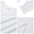 thumbnail image 5 of UVN Womens Fall Blouses Long Sleeve V neck Shirts Dressy Casual Smocked Cuffs Tunic Tops, 5 of 7