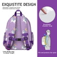 thumbnail image 4 of Flying Unicorn Rainbow Students Backpack Cute Cartoon Pattern with Watercolor Galaxy Stars and Magical Animal Design, 4 of 4