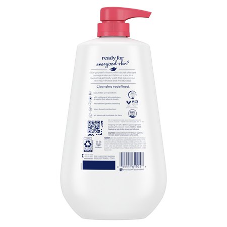 (3 PACK) DOVE BODY WASH FOR WOMEN REJUVENATING POMEGRANATE & HIBISCUS ALL SKIN, 30.6 OZ WITH PUMP