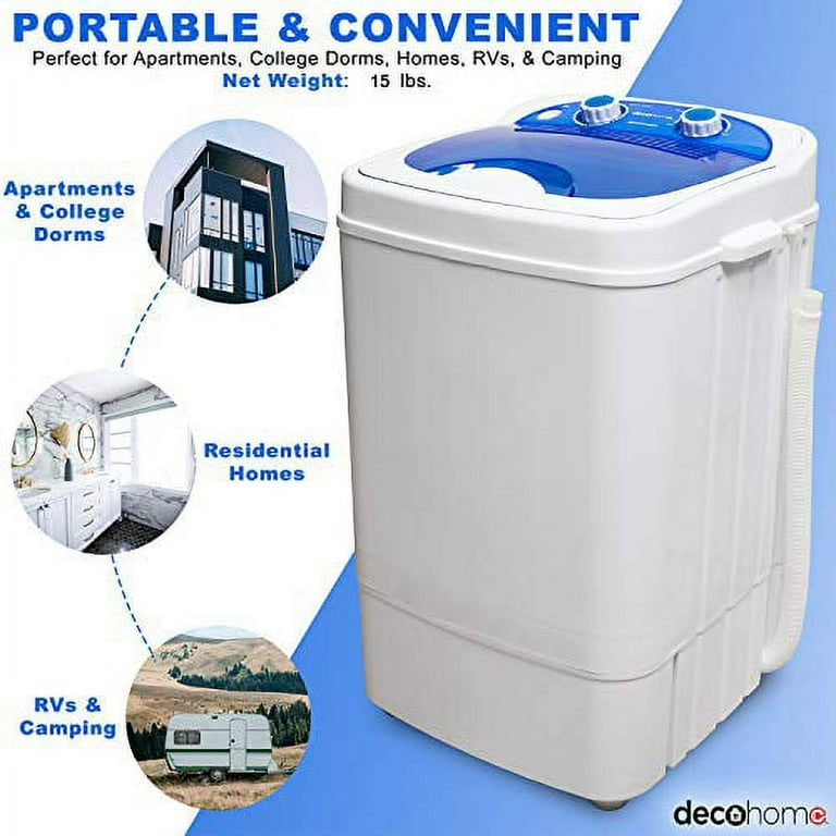 Qhomic Portable Washing Machine, 17.6lbs Large Capacity Fully