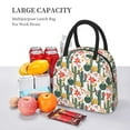 thumbnail image 5 of Rateoe Summer Cactus With Blooming Pattern Lunch Bag Women, Lunch Box, Lunch Bag, Small Leakproof Lunch Tote Large Capacity Reusable Insulated Cooler Lunch Container, 5 of 6