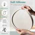 thumbnail image 4 of Silicone Bathroom Tray Round Kitchen Counter Organizer Decorative Vanity Accessories Coffee Table Decor for Perfume, Candle, Soap Dish, 12 Inch, Beige, 4 of 11