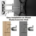 Fullmotion TV Wall Mount for most 23"55" flat panel TVs in Black