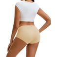 thumbnail image 4 of INNERSY Seamless High Waist Briefs Underwear for Women Soft No Show Panties 4 Pack(M,Nude), 4 of 9