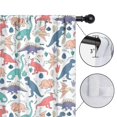 thumbnail image 4 of Funny Window Curtains for Kids Room - 42Wx63H Inch 2 Panels, Rod Pocket Colorful Cartoon Dinosaur Patterns for Boys Bedroom Decor Preschool Classroom Curtains Playroom Living Room Window Drapes, 4 of 5