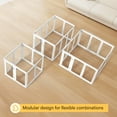 thumbnail image 2 of Clear Acrylic Plastic Dog Playpen Indoor, for Puppy Cat Rabbit Ferret Transparent Pet Pen, Easy Assemble Whelping Crate Kennel Cage Enclosure, Preferable for Small Dogs (29.5“ Height, 10Pcs, White), 2 of 8