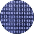 thumbnail image 1 of Ahgly Company Indoor Round Abstract Blue Modern Area Rugs, 8' Round, 1 of 4