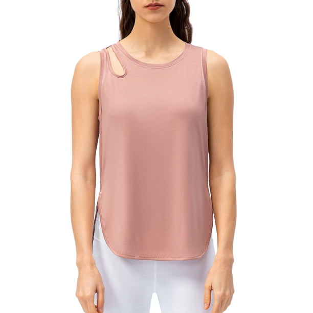 Camisetas sin mangas deportivas para mujer Camiseta suelta de secado rápido sin mangas para correr Abanopi Rosa/XS