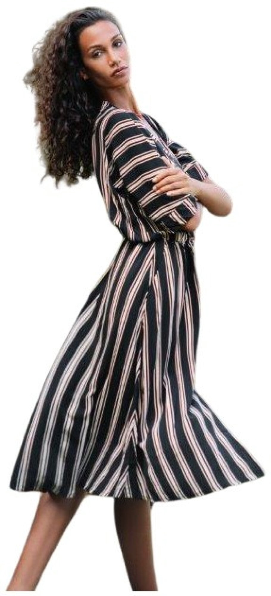 DressBarn Women's Kaftan Striped Dress 