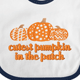 thumbnail image 4 of Inktastic Cutest Pumpkin in the Patch Boys or Girls Baby Bib, 4 of 4