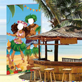 thumbnail image 3 of Luau Couple Photo Door Banner Hawaiian Party Decorations Luau Photo Propsaloha Banner 71 X 35.5 Inch, 3 of 9