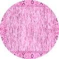 thumbnail image 1 of Ahgly Company Indoor Round Abstract Pink Modern Area Rugs, 4' Round, 1 of 4