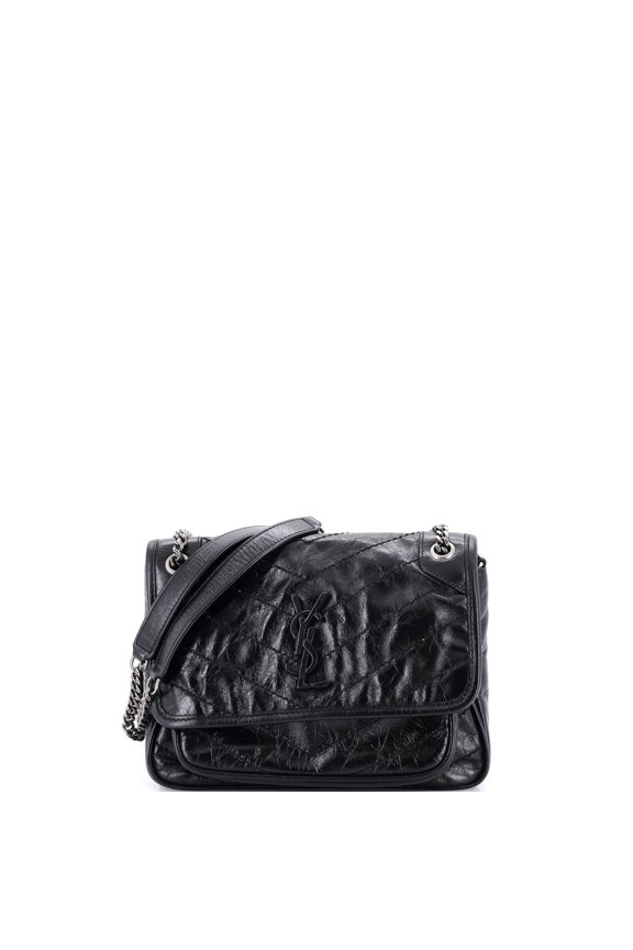 Pre-Owned Niki Chain Flap Bag Matelasse Chevron Leather Baby By Rebag