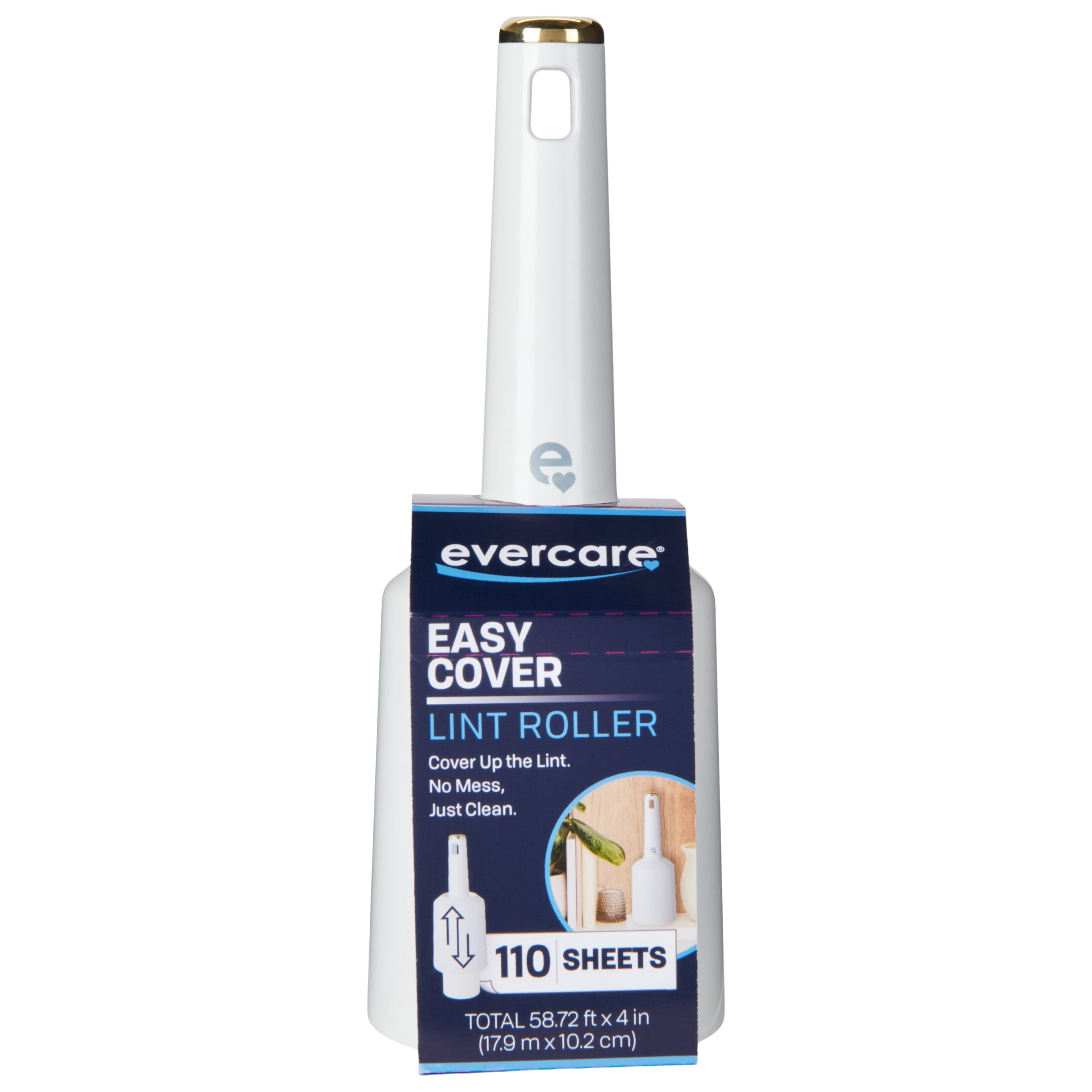 (3 pack) Evercare Easy Cover Lint Roller with 110 Adhesive Layers