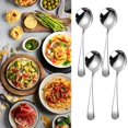 thumbnail image 1 of Round Spoon 304 Stainless Spoon Fork Household Cute Small Soup Spoon Thick Round Bottom Eating Spoon,4Pc Spoon Clearance, 1 of 9