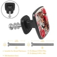 thumbnail image 3 of 4 Pcs Cabinet Handle Drawer Pulls Rose and Leopard Knobs with Screws Square Furniture Office Cabinet Knob Decoration, 3 of 7