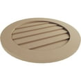 thumbnail image 5 of Ekena Millwork 27"W x 27"H Timberthane Rustic Smooth Round Faux Wood Non-Functional Gable Vent, Primed Tan, 5 of 5