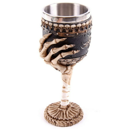 Creative 3D Hand Bone Type Stainless Steel Cup Wine Goblet Halloween Dining Table Party Decoration