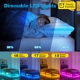 thumbnail image 5 of Casacomoda Twin Size Bed Frame with Storage Headboard, Metal Platform Bed Frame with Storage Drawer, Bed Frame with Charging Station & LED Light, No Box Spring Needed, Rustic Brown, 5 of 8