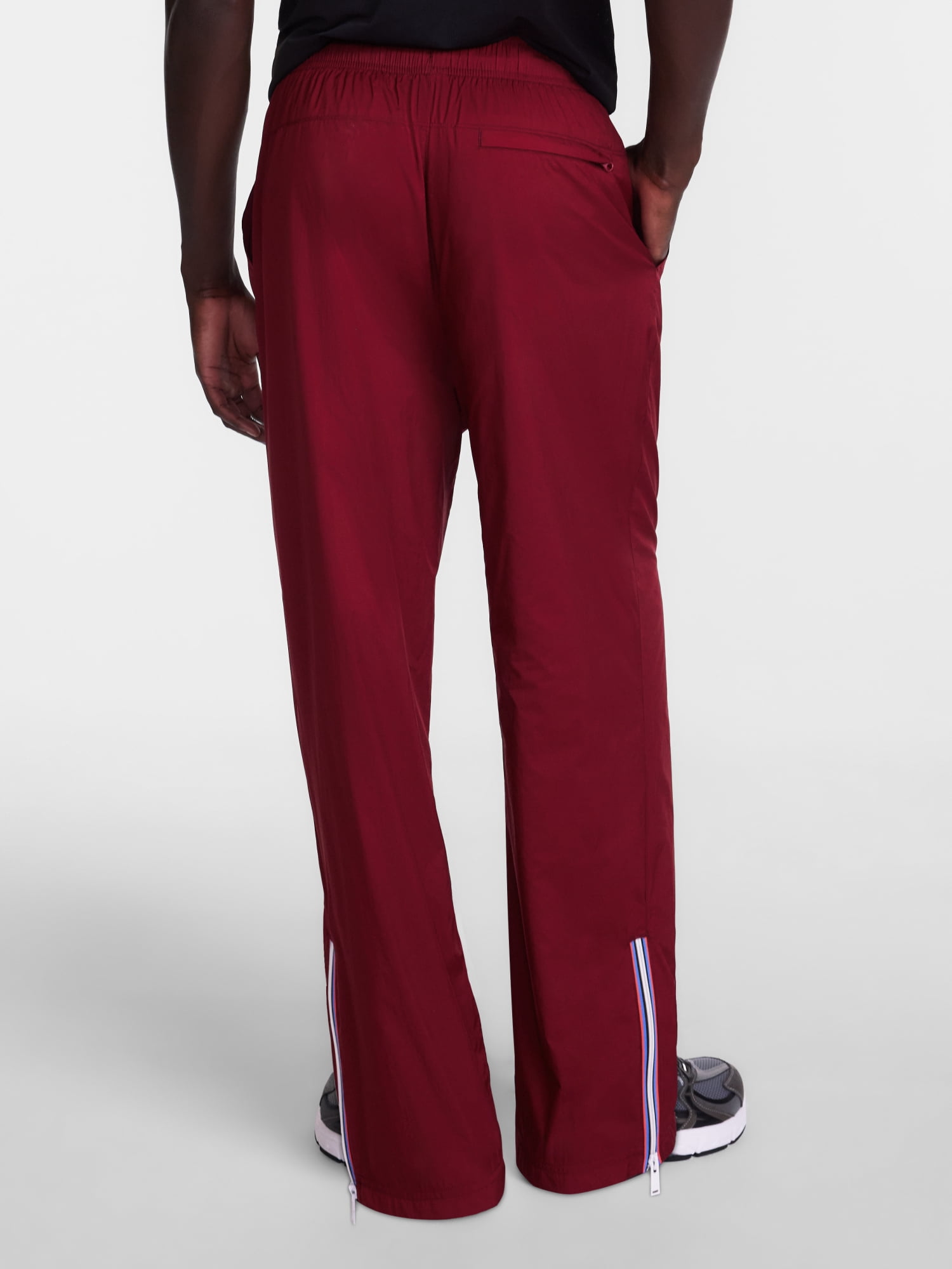 Avia Men's Relaxed Fit Tech Seersucker Track Pants with Side Stripe, Sizes XS-3XL