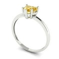 thumbnail image 2 of Clara Pucci 14K White Gold Solid Gold Citrine Solitaire Anniversary Ring for Women - 1.25 cttw Heart Cut, 2 of 8