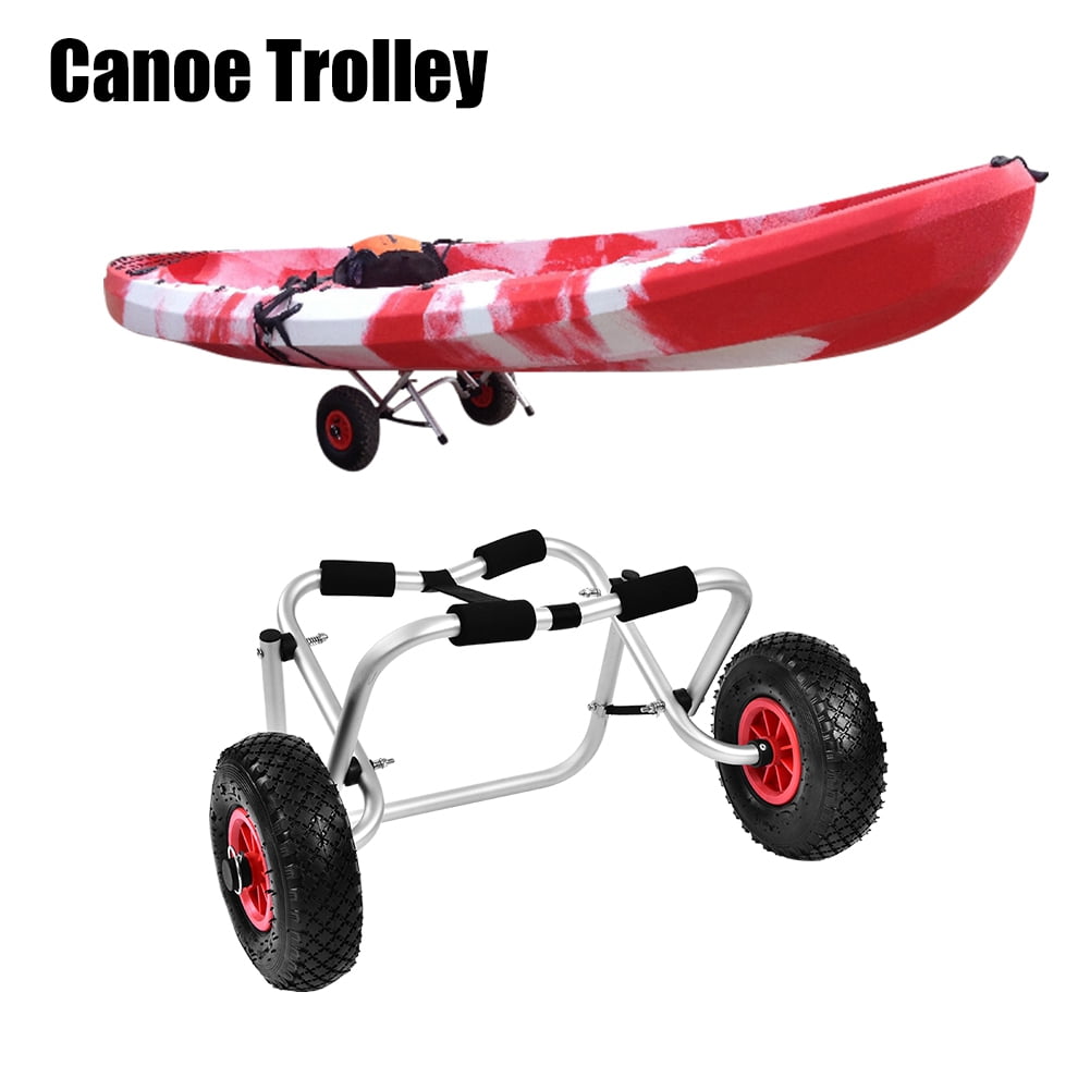 Tebru Aluminium Alloy Kayak Canoe Wheel Dolly Boat Carrier Trolley Cart Transport, Kayak Transport