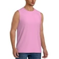 thumbnail image 2 of Easygdp Pink Men's Breathable Tank Tops Sleeveless Sporty T Shirts for Basketball, Mountaineering, Bodybuilding -XX-Large, 2 of 8