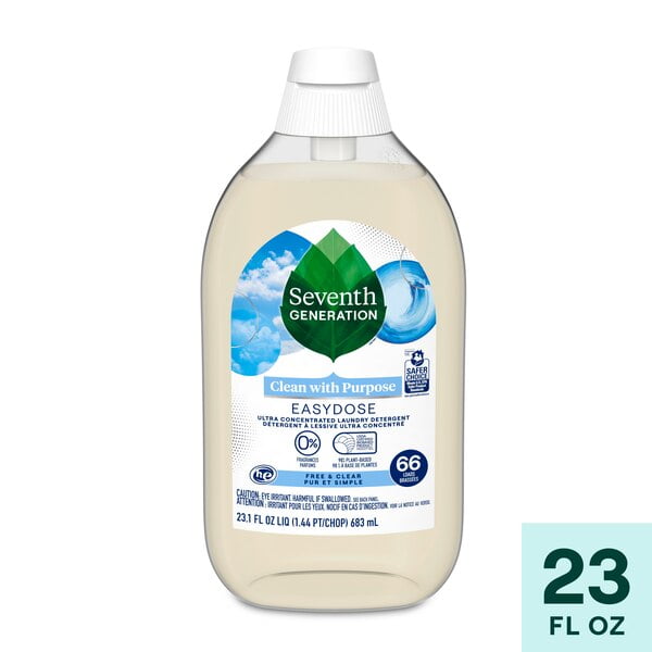 Seventh Generation EasyDose Laundry Detergent Ultra Concentrated Free and Clear 23 oz