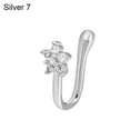 thumbnail image 3 of OPOLSKI Nose Cuffs Charming Trendy Non Piercing Easy to Wear Nose Rings Hoop Silver 7, 3 of 8