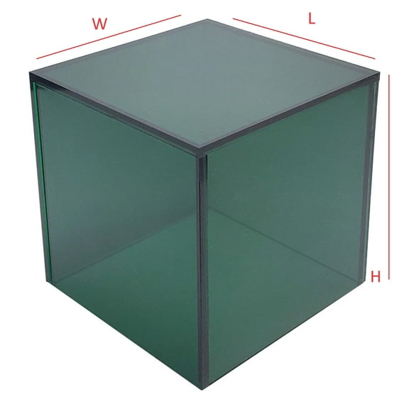T'z Tagz New 3x3x3 Dark Green Acrylic Display Riser Box Cube Pedestal Stand