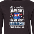 thumbnail image 4 of Inktastic 4th of July If It Involves Fireworks Summer Nights & Barbecue Count Me In Long Sleeve Youth T-Shirt, 4 of 5