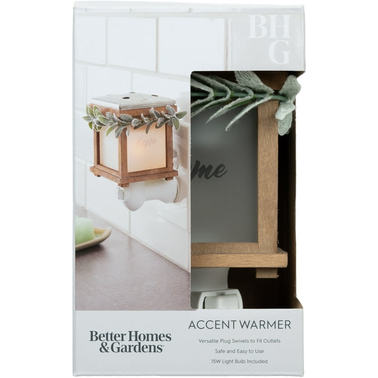 Better Homes & Gardens Accent Wax Warmer Farmhouse Botanical Wood